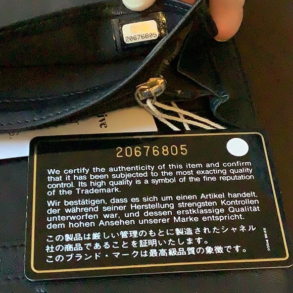 CHANEL BOY LONG WALLET IN BLACK LEATHER GOLD HARDWEAR /CERTIFICATE LIKE NEW - Picture 8 of 8